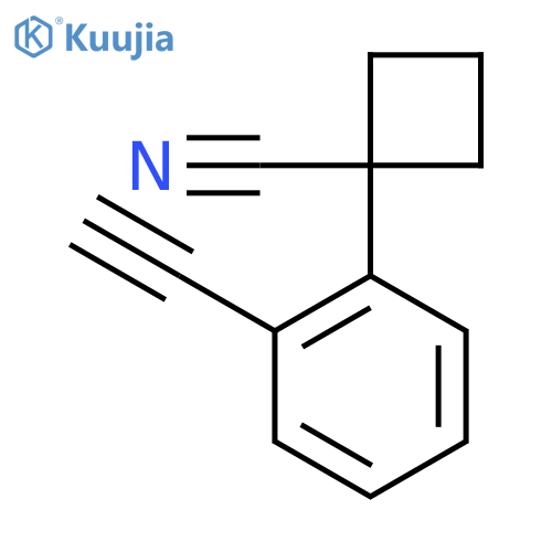1-(2-ethynylphenyl)cyclobutane-1-carbonitrile structure