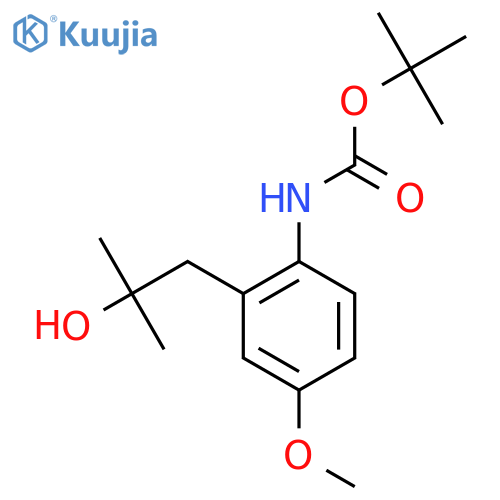 tert-butyl N-2-(2-hydroxy-2-methylpropyl)-4-methoxyphenylcarbamate structure