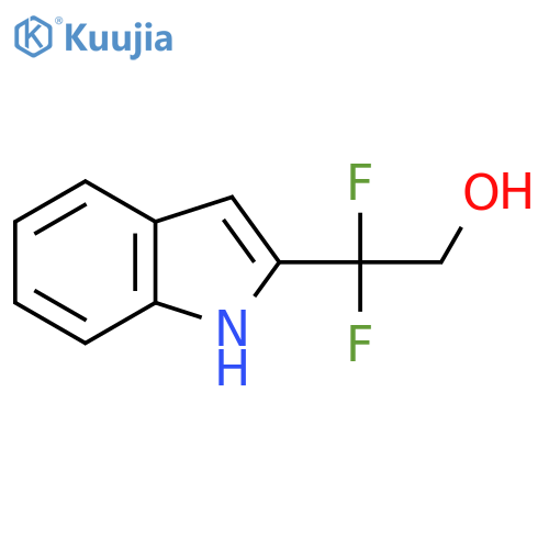 2,2-difluoro-2-(1H-indol-2-yl)ethan-1-ol structure