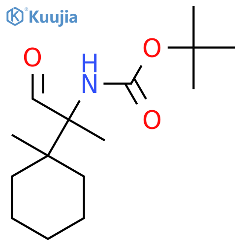 tert-butyl N-2-(1-methylcyclohexyl)-1-oxopropan-2-ylcarbamate structure