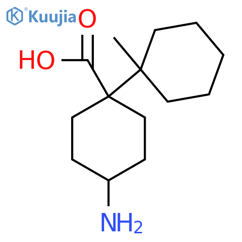 4-amino-1-(1-methylcyclohexyl)cyclohexane-1-carboxylic acid structure