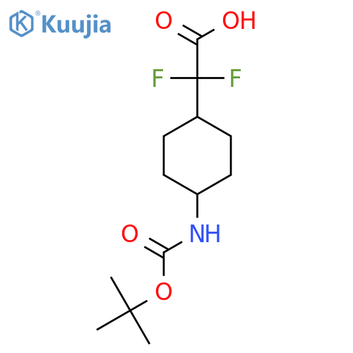 2-(4-{(tert-butoxy)carbonylamino}cyclohexyl)-2,2-difluoroacetic acid structure