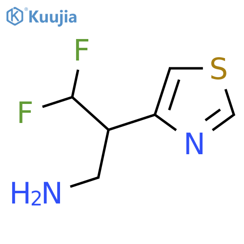 3,3-difluoro-2-(1,3-thiazol-4-yl)propan-1-amine structure