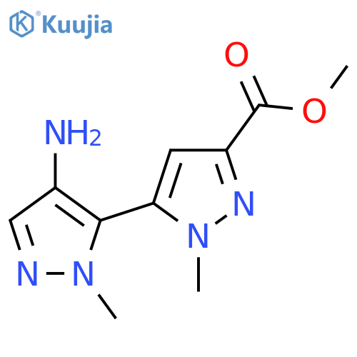 methyl 5-(4-amino-1-methyl-1H-pyrazol-5-yl)-1-methyl-1H-pyrazole-3-carboxylate structure