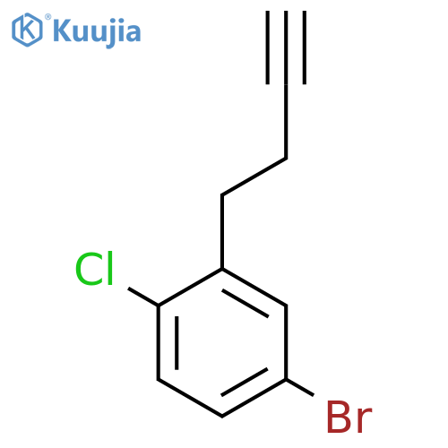 4-bromo-2-(but-3-yn-1-yl)-1-chlorobenzene structure