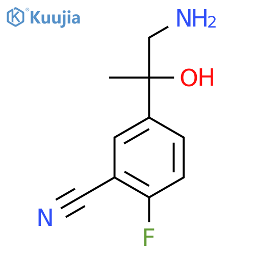5-(1-amino-2-hydroxypropan-2-yl)-2-fluorobenzonitrile structure