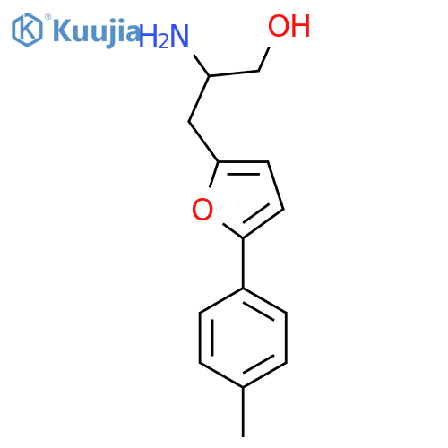 2-amino-3-5-(4-methylphenyl)furan-2-ylpropan-1-ol structure
