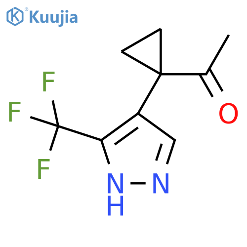 1-{1-3-(trifluoromethyl)-1H-pyrazol-4-ylcyclopropyl}ethan-1-one structure