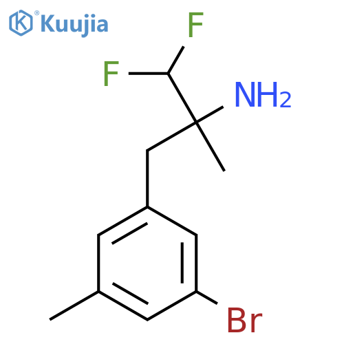 3-(3-bromo-5-methylphenyl)-1,1-difluoro-2-methylpropan-2-amine structure