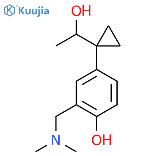 2-(dimethylamino)methyl-4-1-(1-hydroxyethyl)cyclopropylphenol structure
