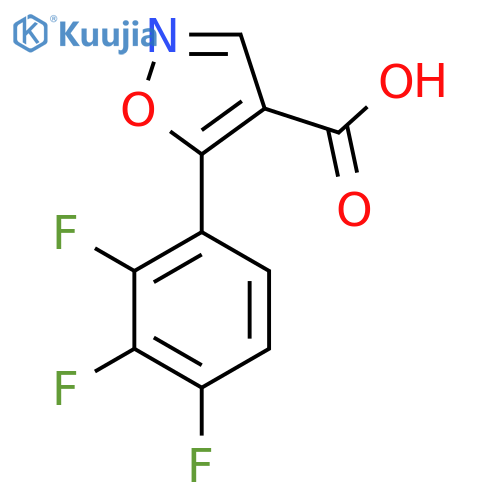 5-(2,3,4-trifluorophenyl)-1,2-oxazole-4-carboxylic acid structure