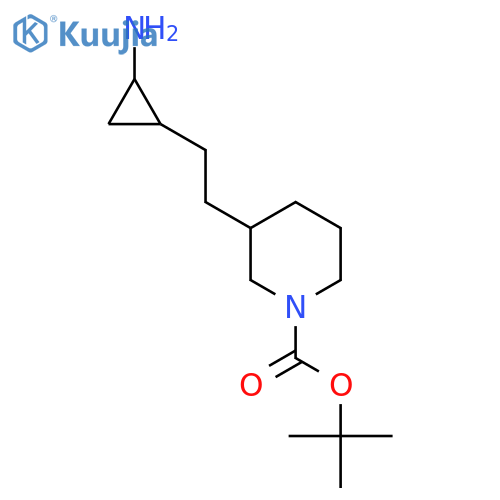 tert-butyl 3-2-(2-aminocyclopropyl)ethylpiperidine-1-carboxylate structure