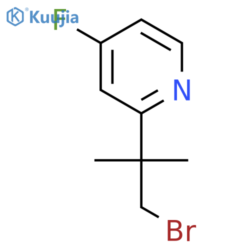 2-(1-bromo-2-methylpropan-2-yl)-4-fluoropyridine structure
