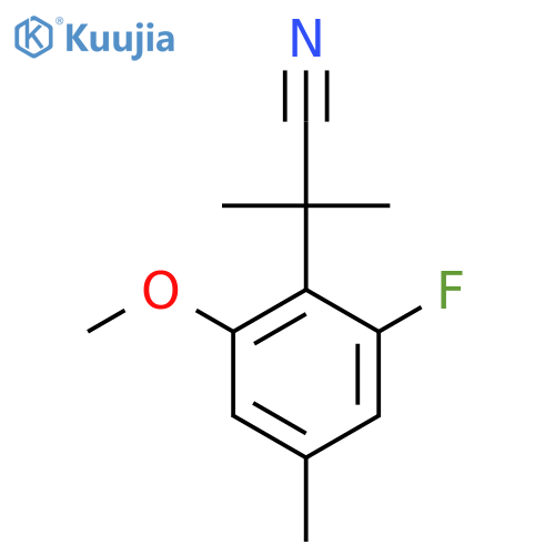 2-(2-fluoro-6-methoxy-4-methylphenyl)-2-methylpropanenitrile structure