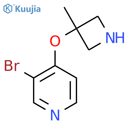 3-bromo-4-(3-methylazetidin-3-yl)oxypyridine structure
