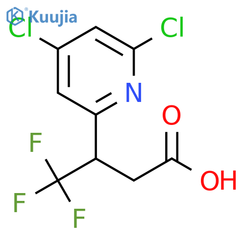 3-(4,6-dichloropyridin-2-yl)-4,4,4-trifluorobutanoic acid structure