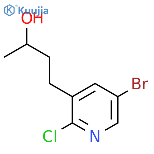 4-(5-bromo-2-chloropyridin-3-yl)butan-2-ol structure
