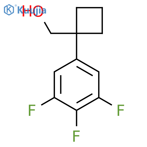 1-(3,4,5-trifluorophenyl)cyclobutylmethanol structure