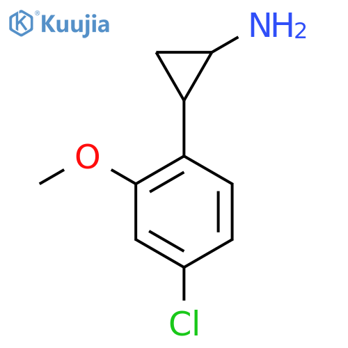 2-(4-chloro-2-methoxyphenyl)cyclopropan-1-amine structure