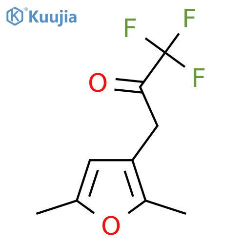 3-(2,5-dimethylfuran-3-yl)-1,1,1-trifluoropropan-2-one structure