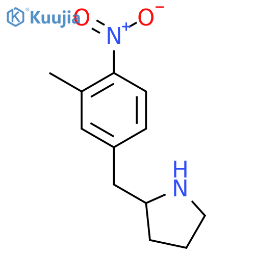 2-(3-methyl-4-nitrophenyl)methylpyrrolidine structure