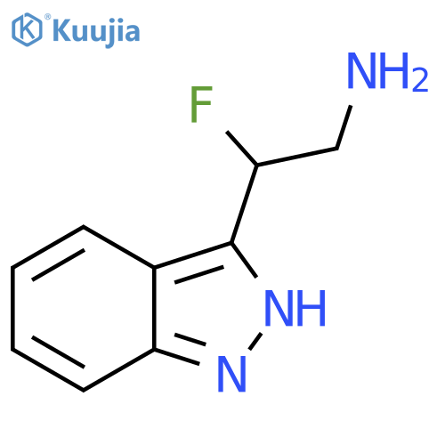 2-fluoro-2-(1H-indazol-3-yl)ethan-1-amine structure