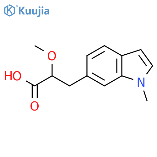 2-methoxy-3-(1-methyl-1H-indol-6-yl)propanoic acid structure