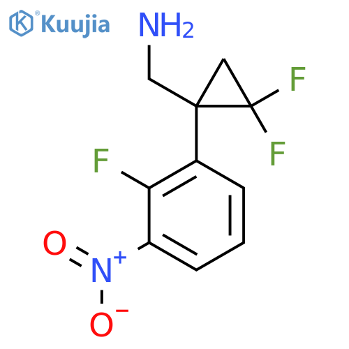 2,2-difluoro-1-(2-fluoro-3-nitrophenyl)cyclopropylmethanamine structure