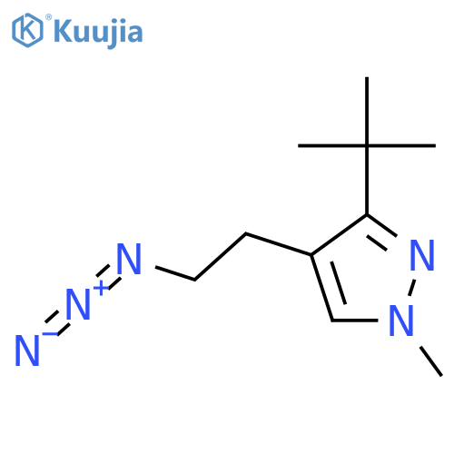 4-(2-azidoethyl)-3-tert-butyl-1-methyl-1H-pyrazole structure