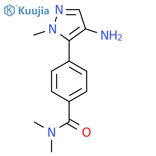 4-(4-amino-1-methyl-1H-pyrazol-5-yl)-N,N-dimethylbenzamide structure