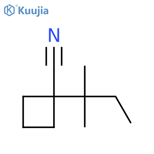 1-(2-methylbutan-2-yl)cyclobutane-1-carbonitrile structure