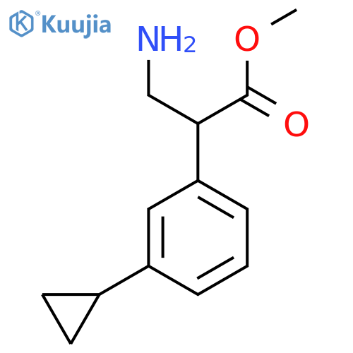 methyl 3-amino-2-(3-cyclopropylphenyl)propanoate structure