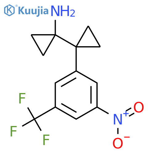 1-{1-3-nitro-5-(trifluoromethyl)phenylcyclopropyl}cyclopropan-1-amine structure