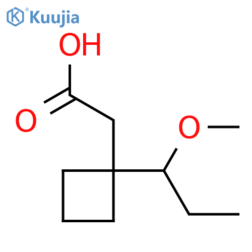 2-1-(1-methoxypropyl)cyclobutylacetic acid structure