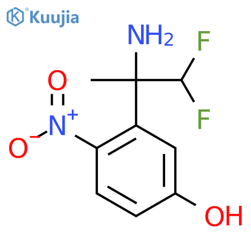 3-(2-amino-1,1-difluoropropan-2-yl)-4-nitrophenol structure
