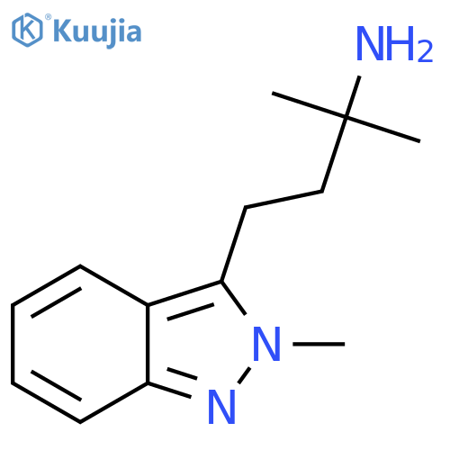 2-methyl-4-(2-methyl-2H-indazol-3-yl)butan-2-amine structure