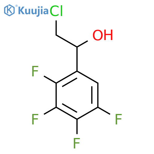 2-chloro-1-(2,3,4,5-tetrafluorophenyl)ethan-1-ol structure