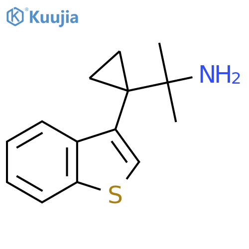2-1-(1-benzothiophen-3-yl)cyclopropylpropan-2-amine structure