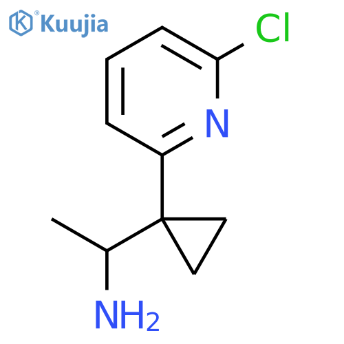 1-1-(6-chloropyridin-2-yl)cyclopropylethan-1-amine structure