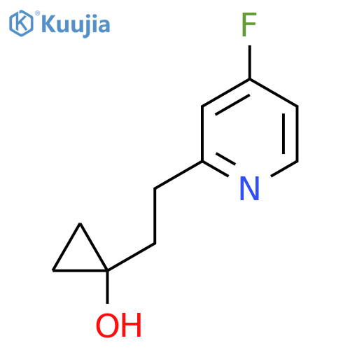1-2-(4-fluoropyridin-2-yl)ethylcyclopropan-1-ol structure