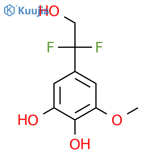 5-(1,1-Difluoro-2-hydroxyethyl)-3-methoxybenzene-1,2-diol structure