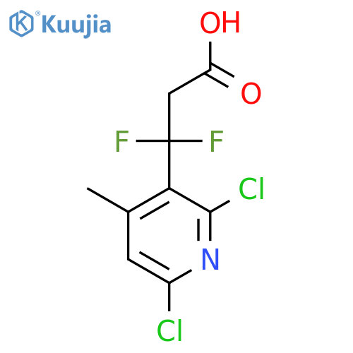 3-(2,6-dichloro-4-methylpyridin-3-yl)-3,3-difluoropropanoic acid structure