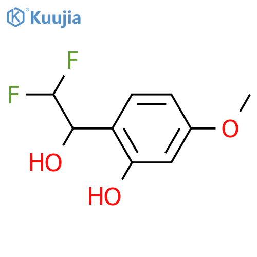 2-(2,2-difluoro-1-hydroxyethyl)-5-methoxyphenol structure
