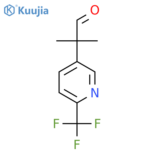 2-methyl-2-6-(trifluoromethyl)pyridin-3-ylpropanal structure