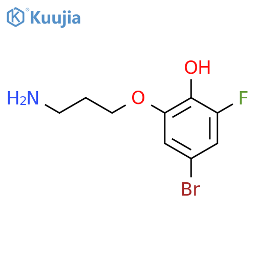 2-(3-aminopropoxy)-4-bromo-6-fluorophenol structure