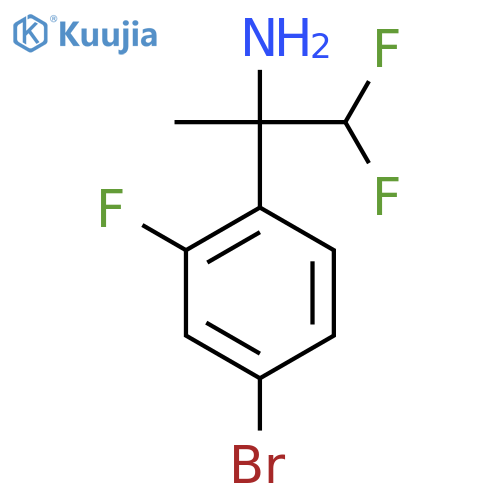 2-(4-bromo-2-fluorophenyl)-1,1-difluoropropan-2-amine structure