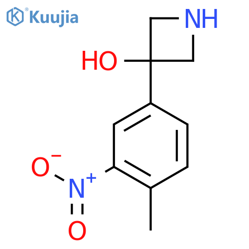 3-(4-methyl-3-nitrophenyl)azetidin-3-ol structure