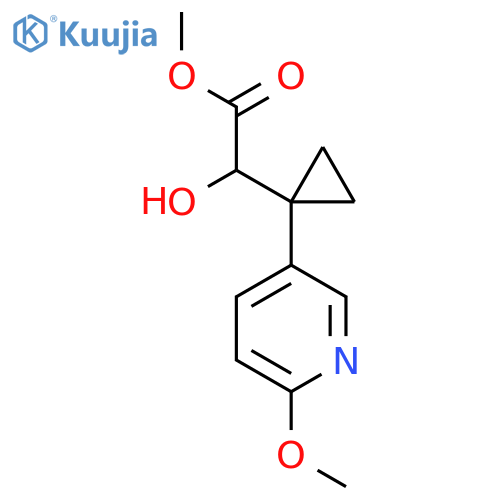 methyl 2-hydroxy-2-1-(6-methoxypyridin-3-yl)cyclopropylacetate structure