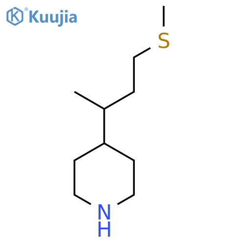 4-4-(methylsulfanyl)butan-2-ylpiperidine structure
