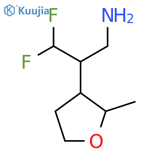 3,3-difluoro-2-(2-methyloxolan-3-yl)propan-1-amine structure